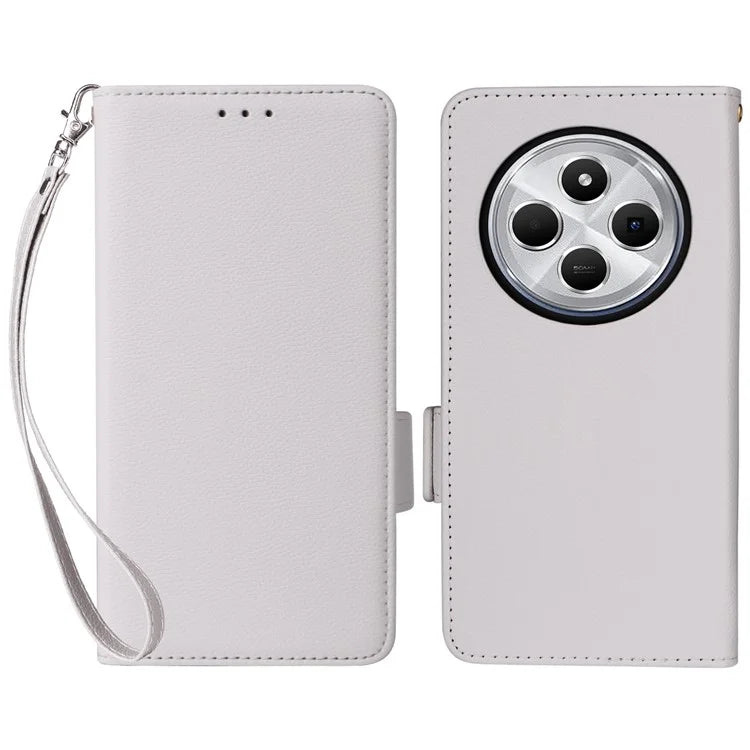 For Xiaomi Redmi 14C 4G Case Litchi Texture PU Leather Wallet Flip Phone Cover