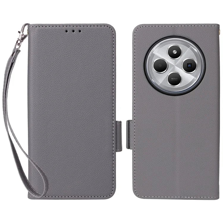 For Xiaomi Redmi 14C 4G Case Litchi Texture PU Leather Wallet Flip Phone Cover