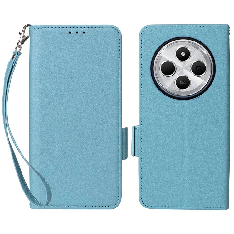 For Xiaomi Redmi 14C 4G Case Litchi Texture PU Leather Wallet Flip Phone Cover