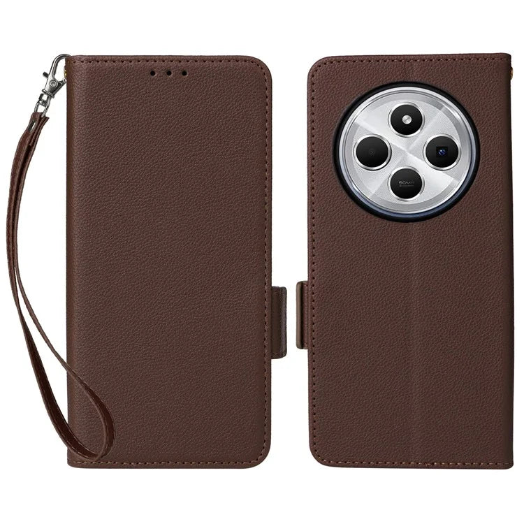 For Xiaomi Redmi 14C 4G Case Litchi Texture PU Leather Wallet Flip Phone Cover
