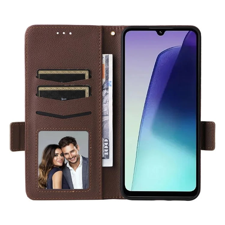 For Xiaomi Redmi 14C 4G Case Litchi Texture PU Leather Wallet Flip Phone Cover