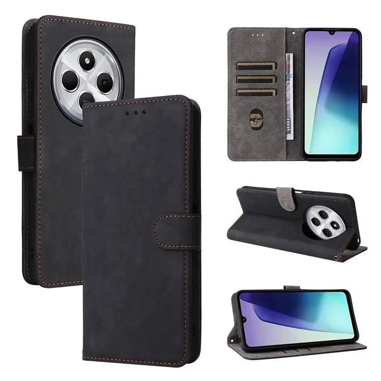 For Xiaomi Redmi 14C 4G Wallet Case RFID Blocking PU Leather Cover Stand View