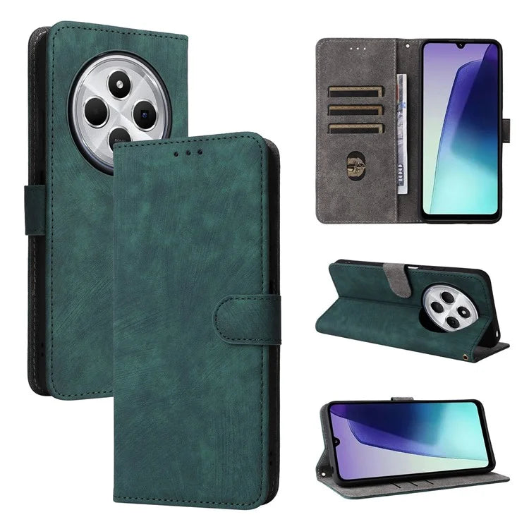 For Xiaomi Redmi 14C 4G Wallet Case RFID Blocking PU Leather Cover Stand View