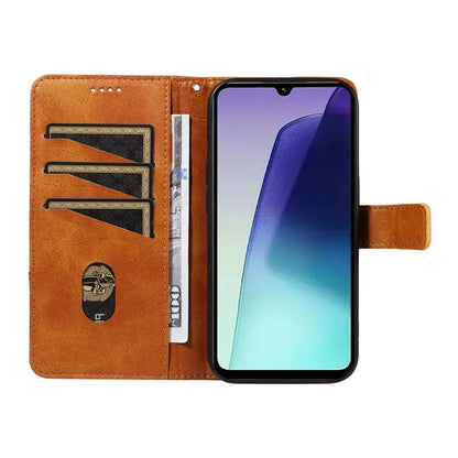 For Xiaomi Redmi 14C 4G Case Leather Geometric Line Wallet Phone Cover with Wrist Strap
