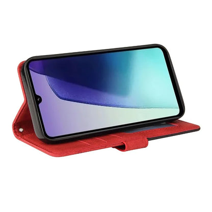 KT Leather Series-1 For Xiaomi Redmi 14C 4G Leather Case Color Splicing Phone Cover Wallet Stand