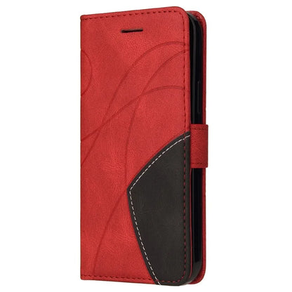 KT Leather Series-1 For Xiaomi Redmi 14C 4G Leather Case Color Splicing Phone Cover Wallet Stand
