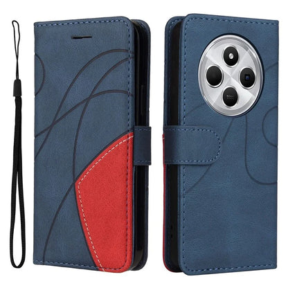 KT Leather Series-1 For Xiaomi Redmi 14C 4G Leather Case Color Splicing Phone Cover Wallet Stand