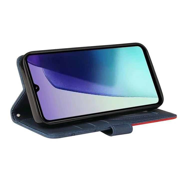 KT Leather Series-1 For Xiaomi Redmi 14C 4G Leather Case Color Splicing Phone Cover Wallet Stand