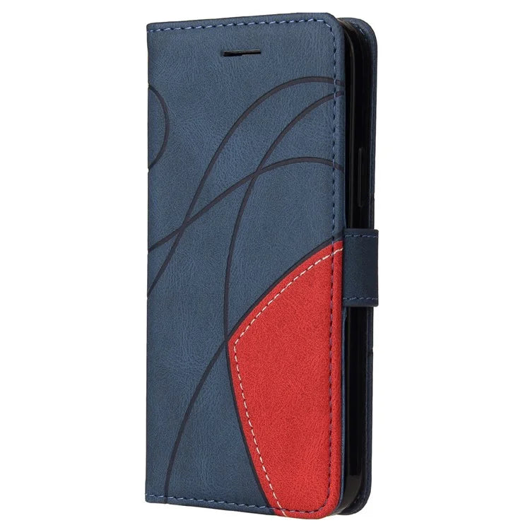 KT Leather Series-1 For Xiaomi Redmi 14C 4G Leather Case Color Splicing Phone Cover Wallet Stand