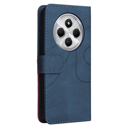 KT Leather Series-1 For Xiaomi Redmi 14C 4G Leather Case Color Splicing Phone Cover Wallet Stand