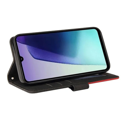 KT Leather Series-1 For Xiaomi Redmi 14C 4G Leather Case Color Splicing Phone Cover Wallet Stand