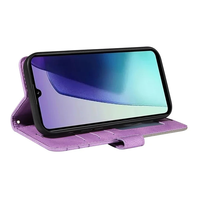 KT Leather Series-1 For Xiaomi Redmi 14C 4G Leather Case Color Splicing Phone Cover Wallet Stand