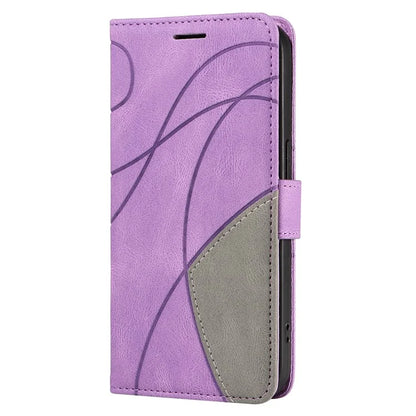 KT Leather Series-1 For Xiaomi Redmi 14C 4G Leather Case Color Splicing Phone Cover Wallet Stand