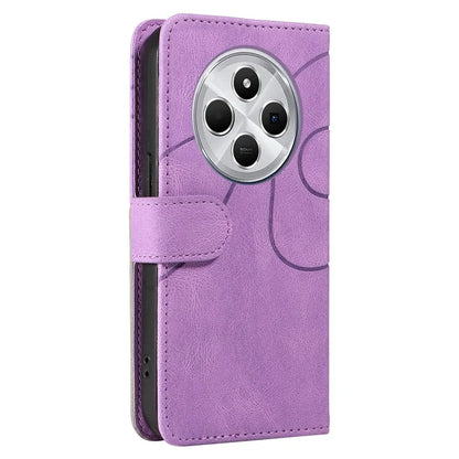 KT Leather Series-1 For Xiaomi Redmi 14C 4G Leather Case Color Splicing Phone Cover Wallet Stand
