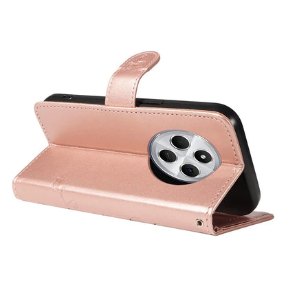 For Xiaomi Redmi 14C 4G Case Flower Pattern PU Leather Wallet Phone Cover