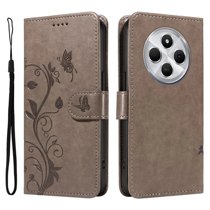 For Xiaomi Redmi 14C 4G Case Flower Pattern PU Leather Wallet Phone Cover
