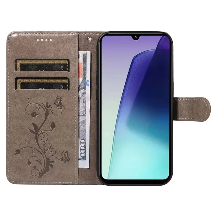 For Xiaomi Redmi 14C 4G Case Flower Pattern PU Leather Wallet Phone Cover