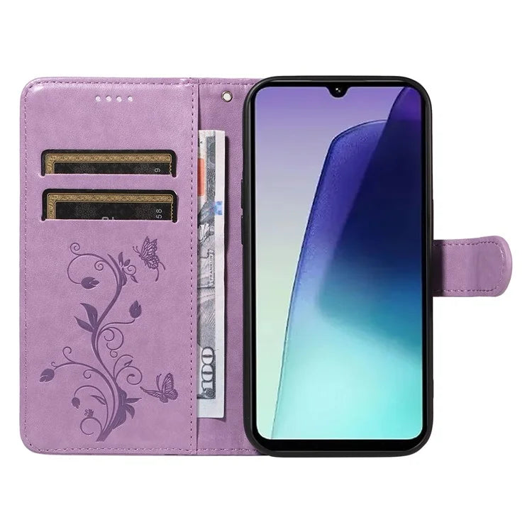 For Xiaomi Redmi 14C 4G Case Flower Pattern PU Leather Wallet Phone Cover