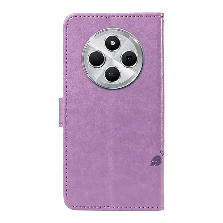 For Xiaomi Redmi 14C 4G Case Flower Pattern PU Leather Wallet Phone Cover
