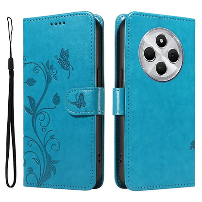 For Xiaomi Redmi 14C 4G Case Flower Pattern PU Leather Wallet Phone Cover