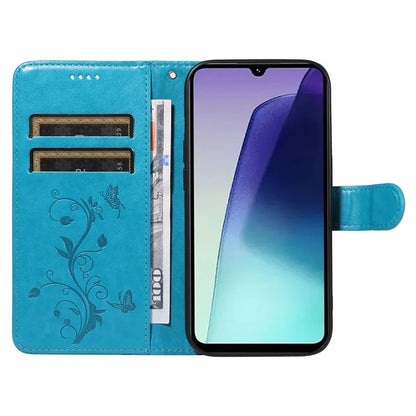 For Xiaomi Redmi 14C 4G Case Flower Pattern PU Leather Wallet Phone Cover