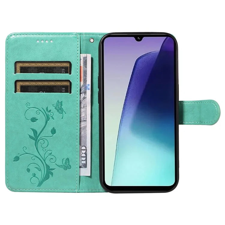 For Xiaomi Redmi 14C 4G Case Flower Pattern PU Leather Wallet Phone Cover