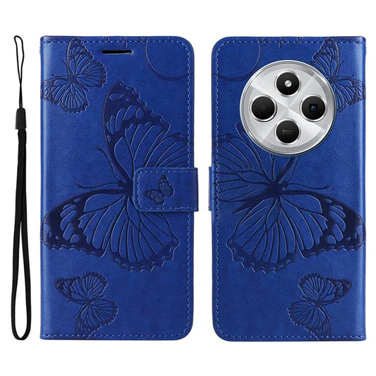 KT Imprinting Flower Series-2 For Xiaomi Redmi 14C 4G Case Butterfly Leather Phone Cover