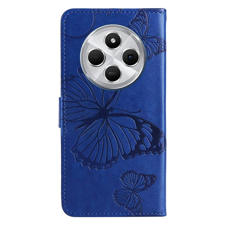 KT Imprinting Flower Series-2 For Xiaomi Redmi 14C 4G Case Butterfly Leather Phone Cover