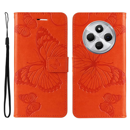 KT Imprinting Flower Series-2 For Xiaomi Redmi 14C 4G Case Butterfly Leather Phone Cover
