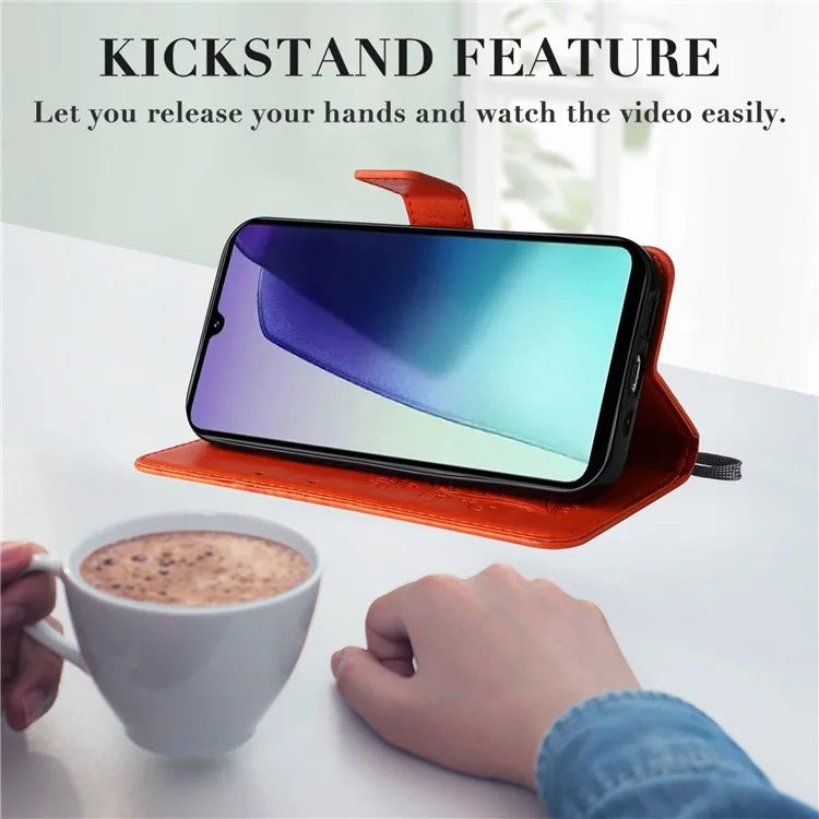 KT Imprinting Flower Series-2 For Xiaomi Redmi 14C 4G Case Butterfly Leather Phone Cover