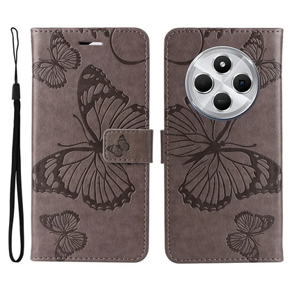 KT Imprinting Flower Series-2 For Xiaomi Redmi 14C 4G Case Butterfly Leather Phone Cover