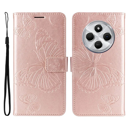 KT Imprinting Flower Series-2 For Xiaomi Redmi 14C 4G Case Butterfly Leather Phone Cover