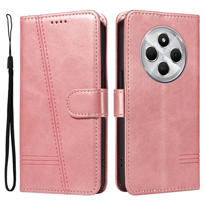 For Xiaomi Redmi 14C 4G Case Flip Wallet T-Shape Lines Leather Phone Cover