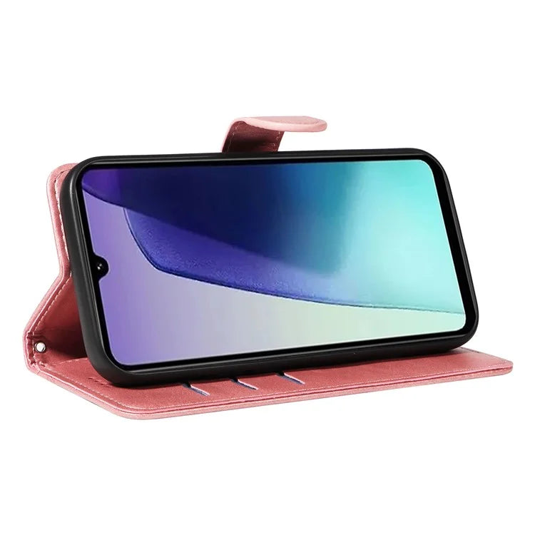 For Xiaomi Redmi 14C 4G Case Flip Wallet T-Shape Lines Leather Phone Cover
