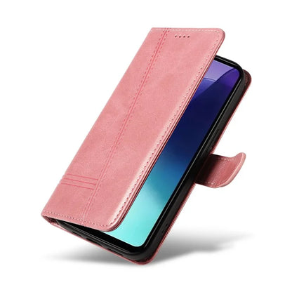 For Xiaomi Redmi 14C 4G Case Flip Wallet T-Shape Lines Leather Phone Cover