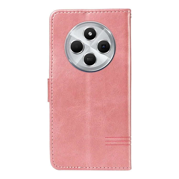 For Xiaomi Redmi 14C 4G Case Flip Wallet T-Shape Lines Leather Phone Cover