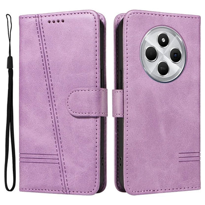 For Xiaomi Redmi 14C 4G Case Flip Wallet T-Shape Lines Leather Phone Cover