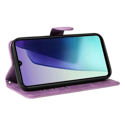 For Xiaomi Redmi 14C 4G Case Flip Wallet T-Shape Lines Leather Phone Cover
