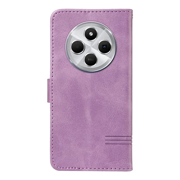 For Xiaomi Redmi 14C 4G Case Flip Wallet T-Shape Lines Leather Phone Cover