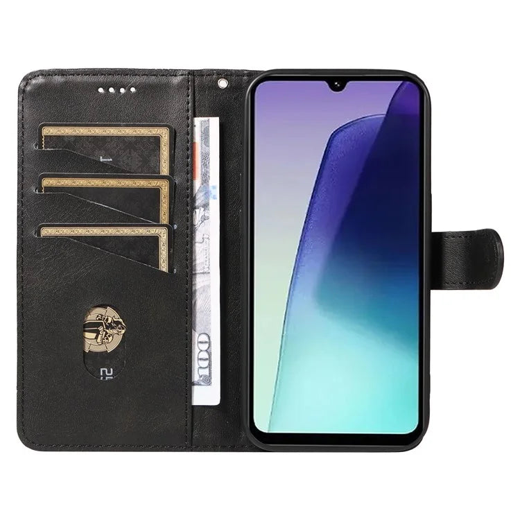 For Xiaomi Redmi 14C 4G Case Flip Wallet T-Shape Lines Leather Phone Cover