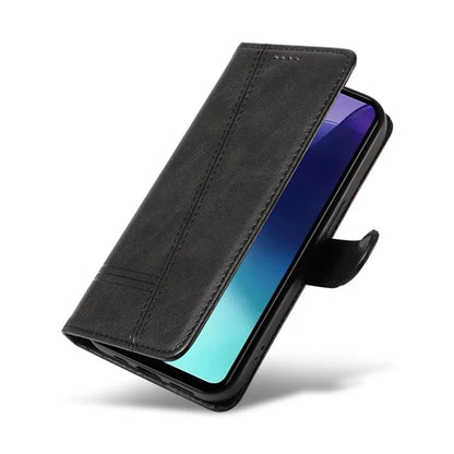 For Xiaomi Redmi 14C 4G Case Flip Wallet T-Shape Lines Leather Phone Cover