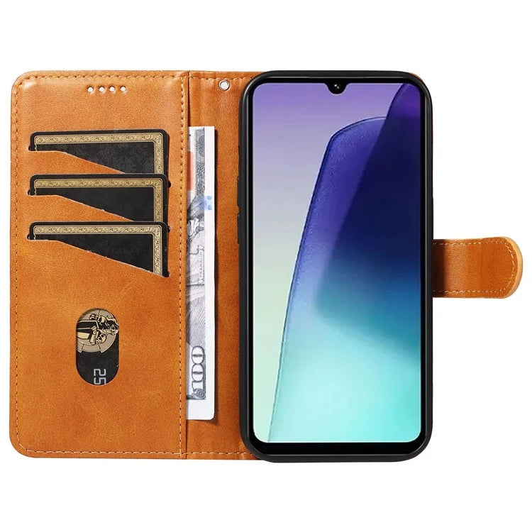 For Xiaomi Redmi 14C 4G Case Flip Wallet T-Shape Lines Leather Phone Cover