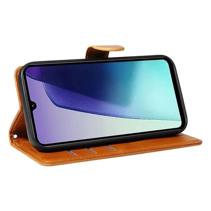 For Xiaomi Redmi 14C 4G Case Flip Wallet T-Shape Lines Leather Phone Cover