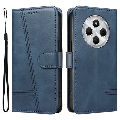 For Xiaomi Redmi 14C 4G Case Flip Wallet T-Shape Lines Leather Phone Cover