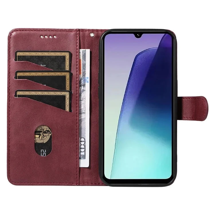For Xiaomi Redmi 14C 4G Case Flip Wallet T-Shape Lines Leather Phone Cover