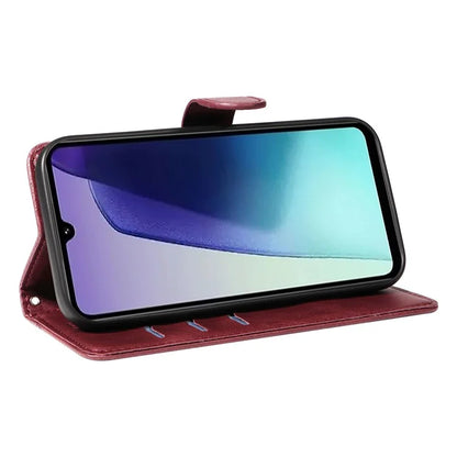 For Xiaomi Redmi 14C 4G Case Flip Wallet T-Shape Lines Leather Phone Cover