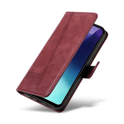 For Xiaomi Redmi 14C 4G Case Flip Wallet T-Shape Lines Leather Phone Cover