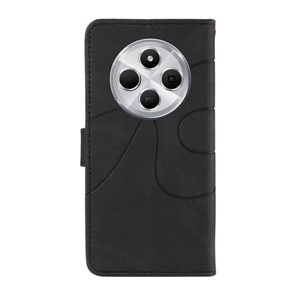 For Xiaomi Redmi 14C 4G Case Stand Wallet Leather Phone Cover Curved Line Wrist Strap