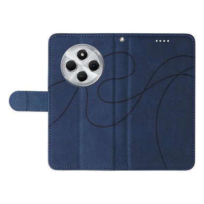 For Xiaomi Redmi 14C 4G Case Stand Wallet Leather Phone Cover Curved Line Wrist Strap