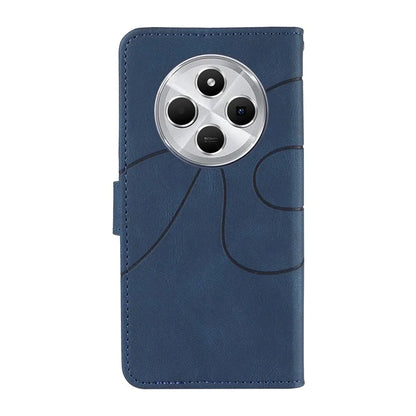 For Xiaomi Redmi 14C 4G Case Stand Wallet Leather Phone Cover Curved Line Wrist Strap